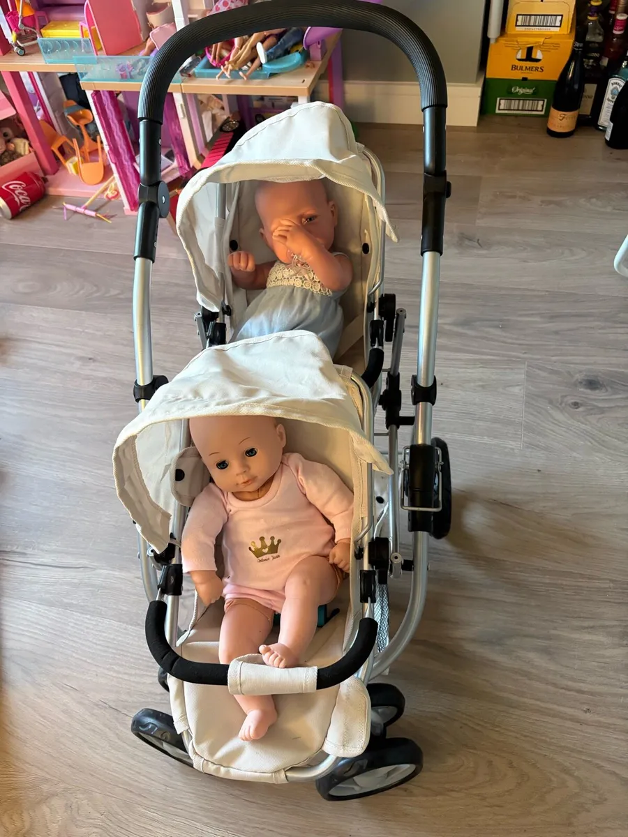 Doll Twin Pram - Image 1