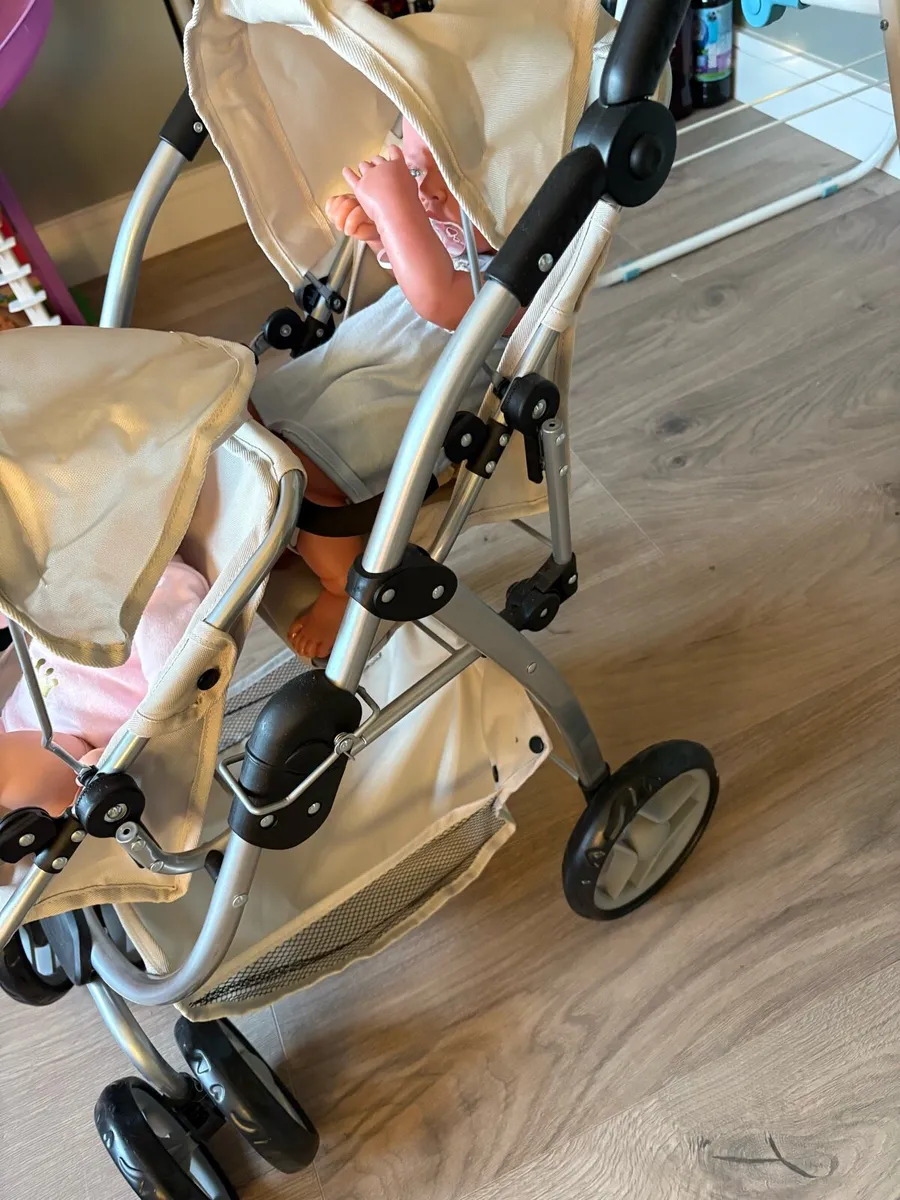Doll Twin Pram - Image 2
