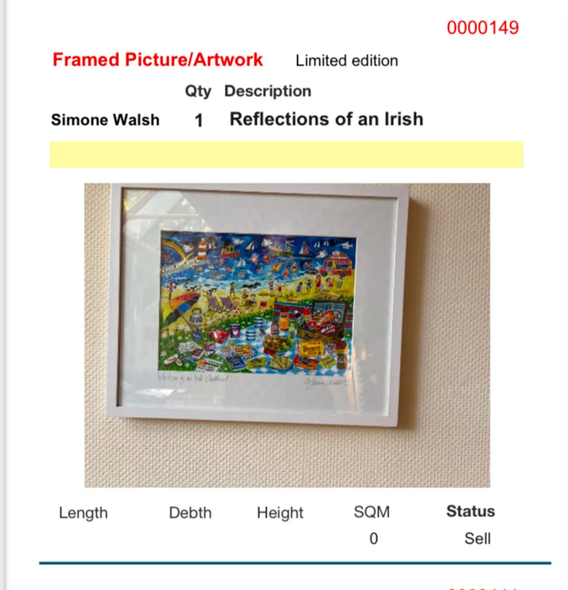 Simone Walsh picture limited edition