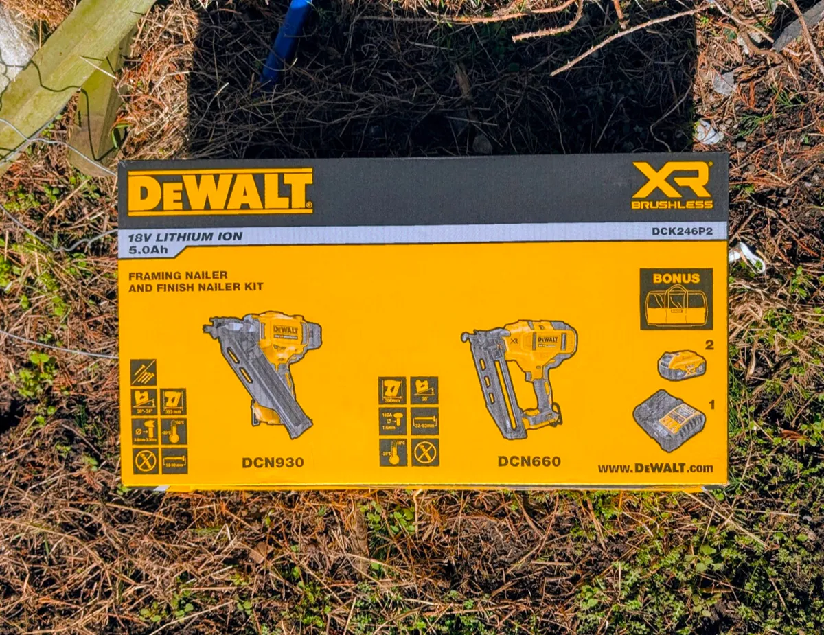 DeWalt 18v Brushless Nail Gun Twin Kit - New - Image 1