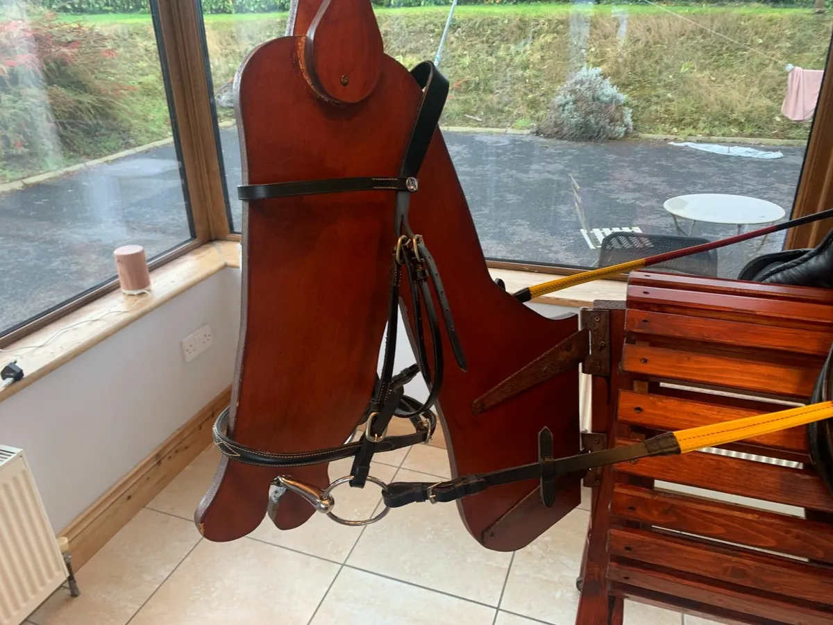 LOT 10 Handmade Wooden Horse / Saddle holder - Image 4