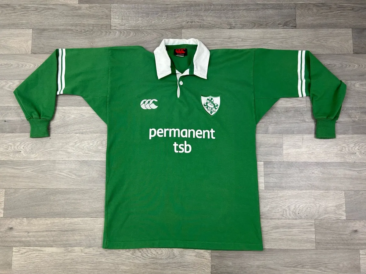 Vintage 2002 Ireland Rugby Long Sleeve Jersey M - Image 1