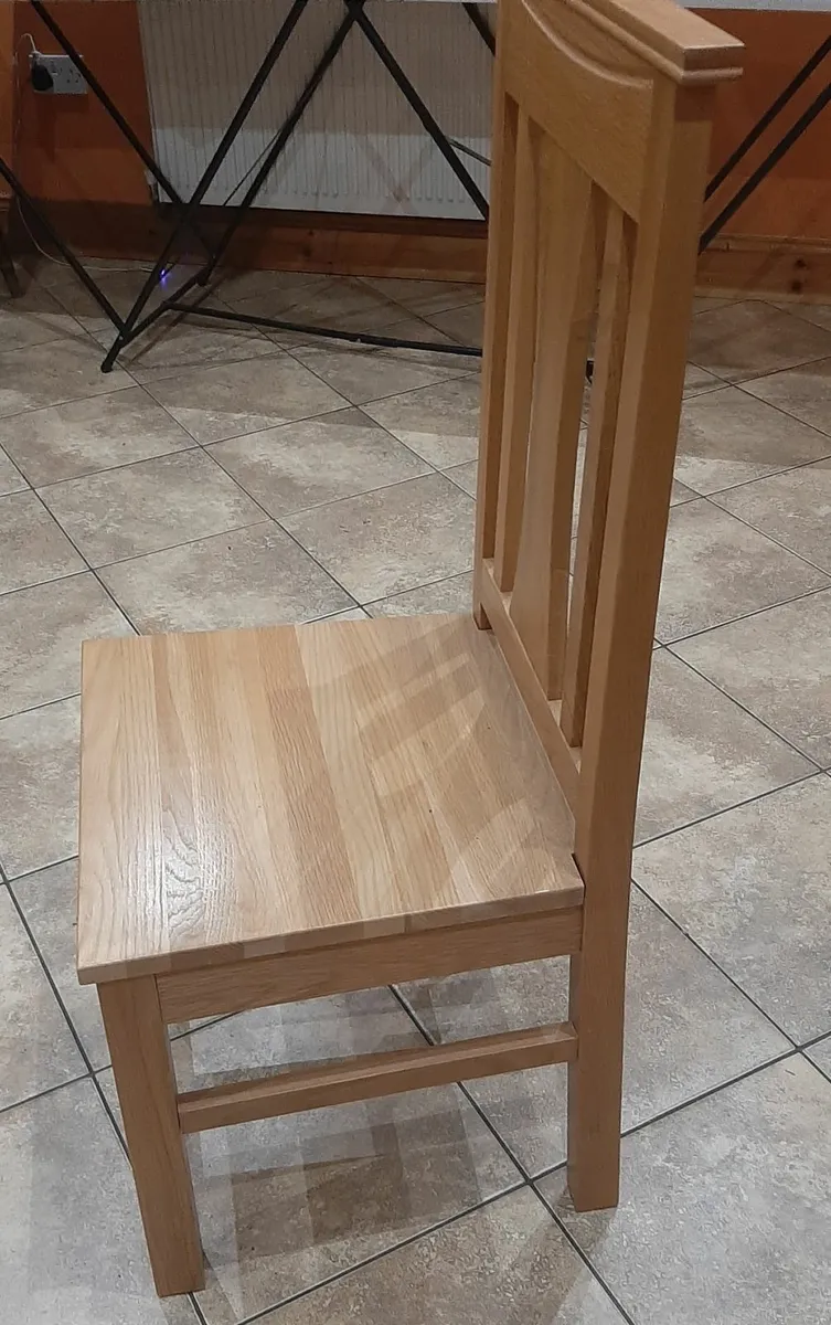 Brand new white oak table and 6 chairs - Image 3