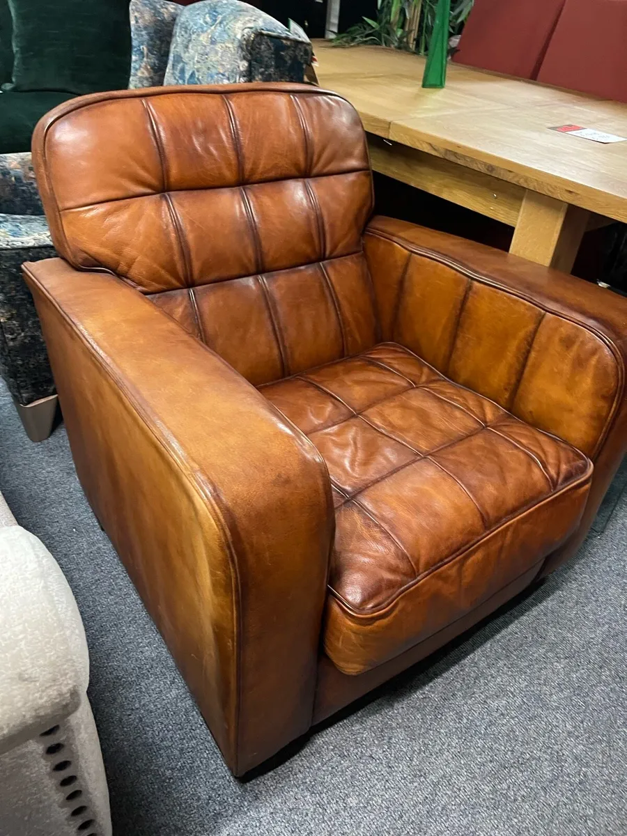 Designer Tetrad leather chair - Image 1