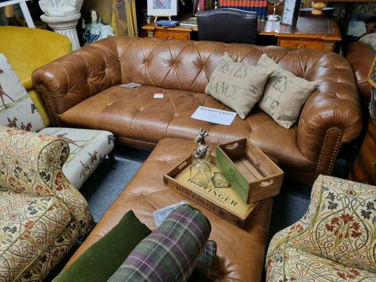 Alexander and James leather sofa