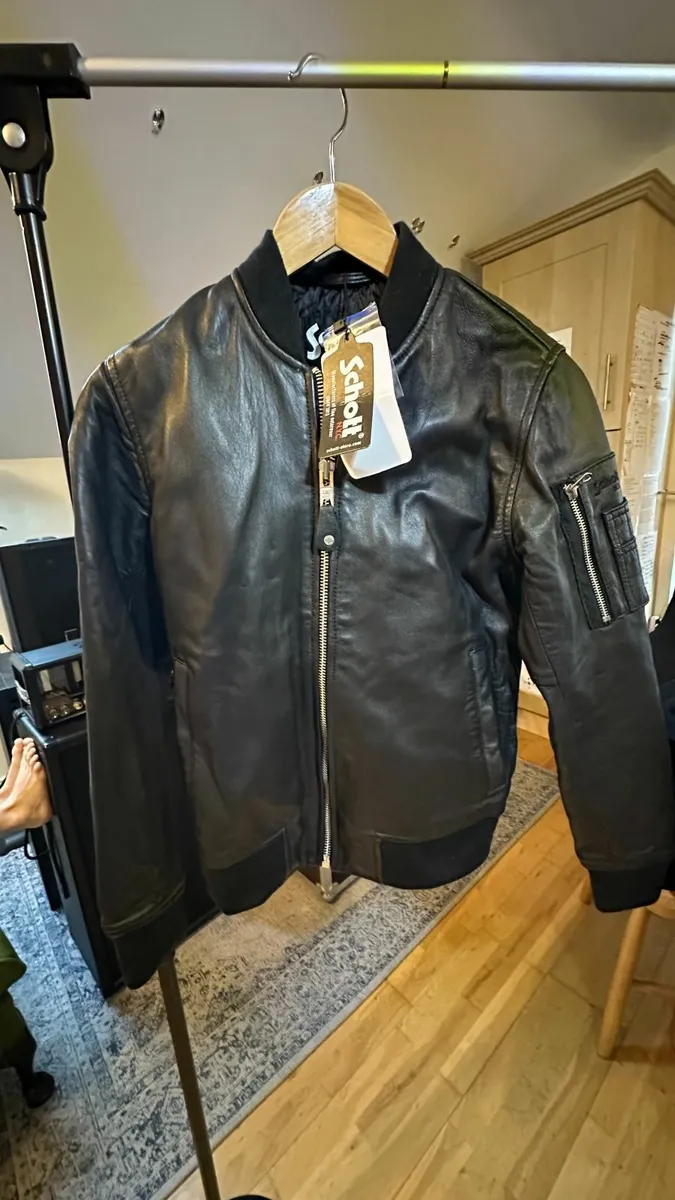 Schott xs Leather Bomber Ma-1 black, lamb leather - Image 1