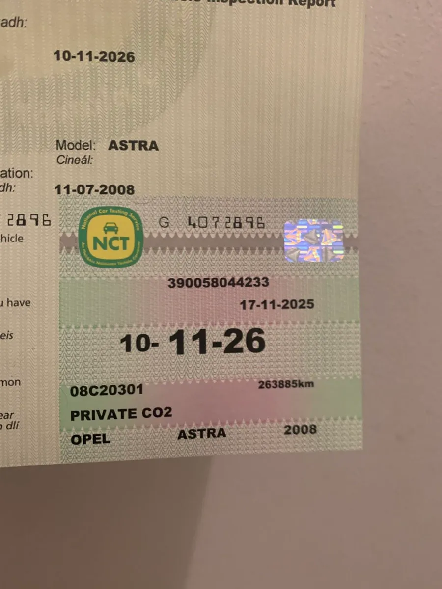 08 Opel Astra 1.4p long NCT 11-26 - Image 1