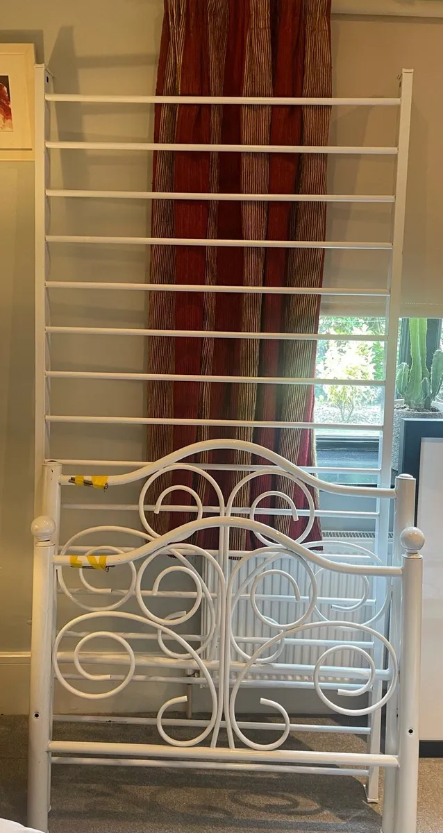 Gorgeous White Single Metal Bed Frame - Deliver