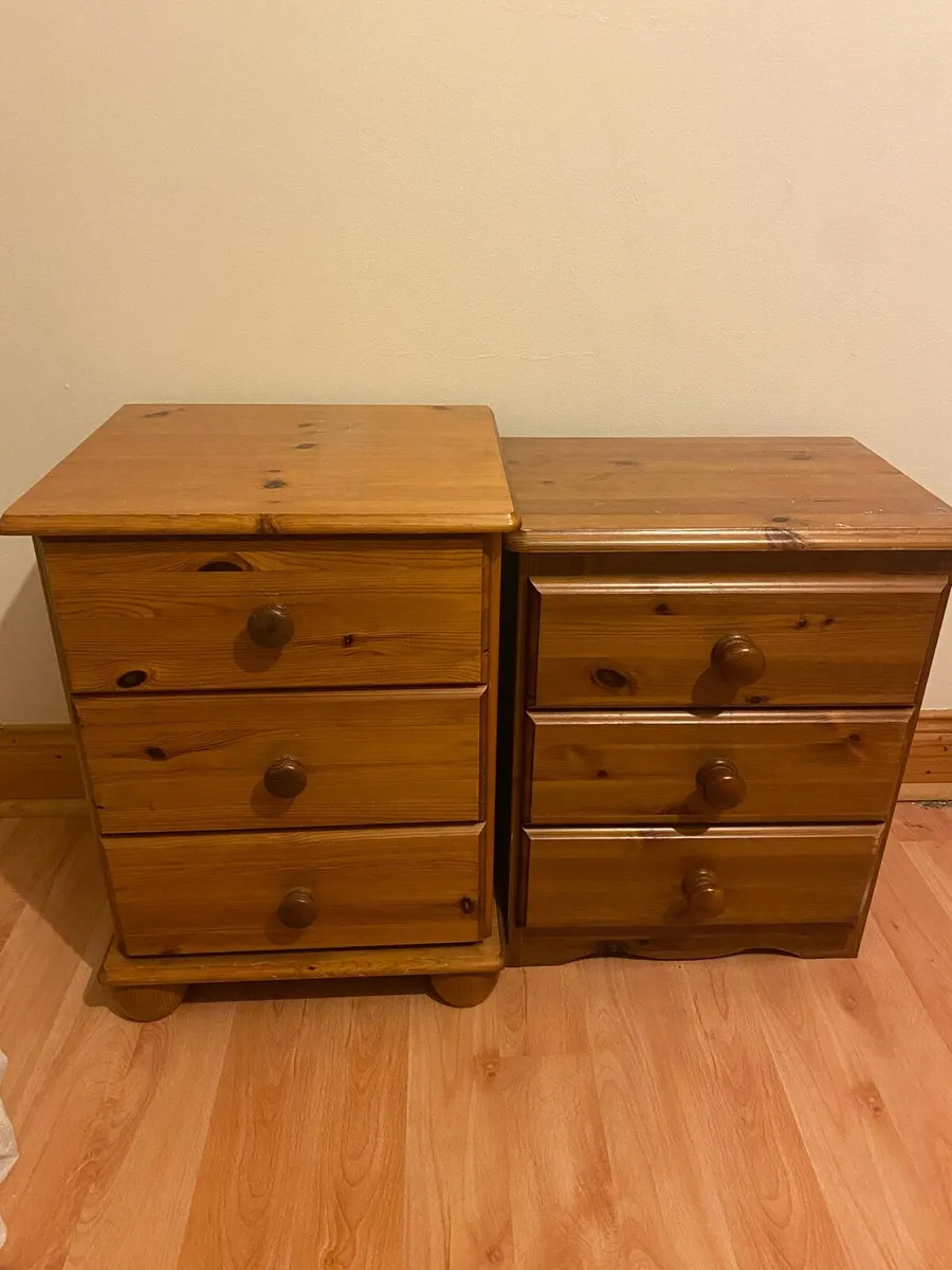 2 x Pine Bedside lockers