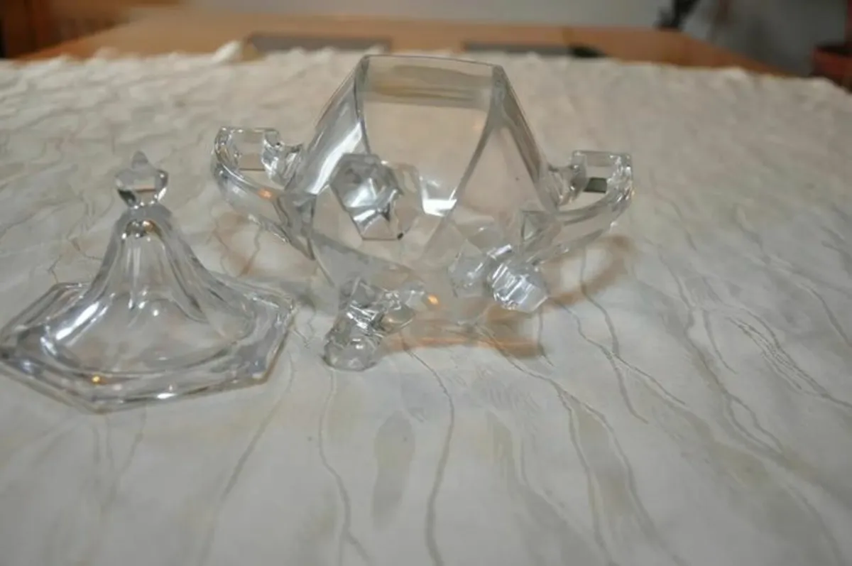 Antique Krys-Tol Sugar Bowl Jefferson Glass - Image 3