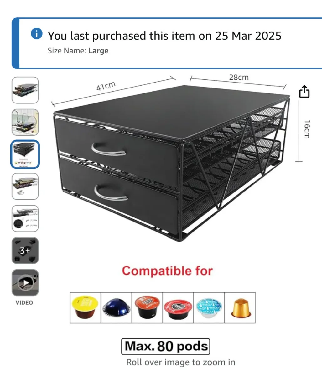 Coffee Pod Holder - Holds 80 Pods - Image 3