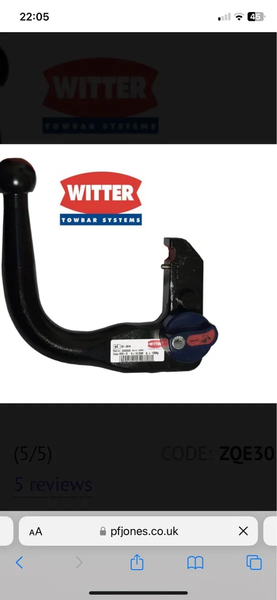 Detachable towbar - Image 1