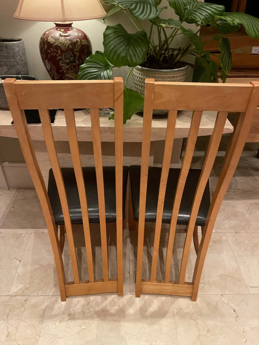 4 x Classy Leather Kitchen Dining Chairs - Deliver - Image 3