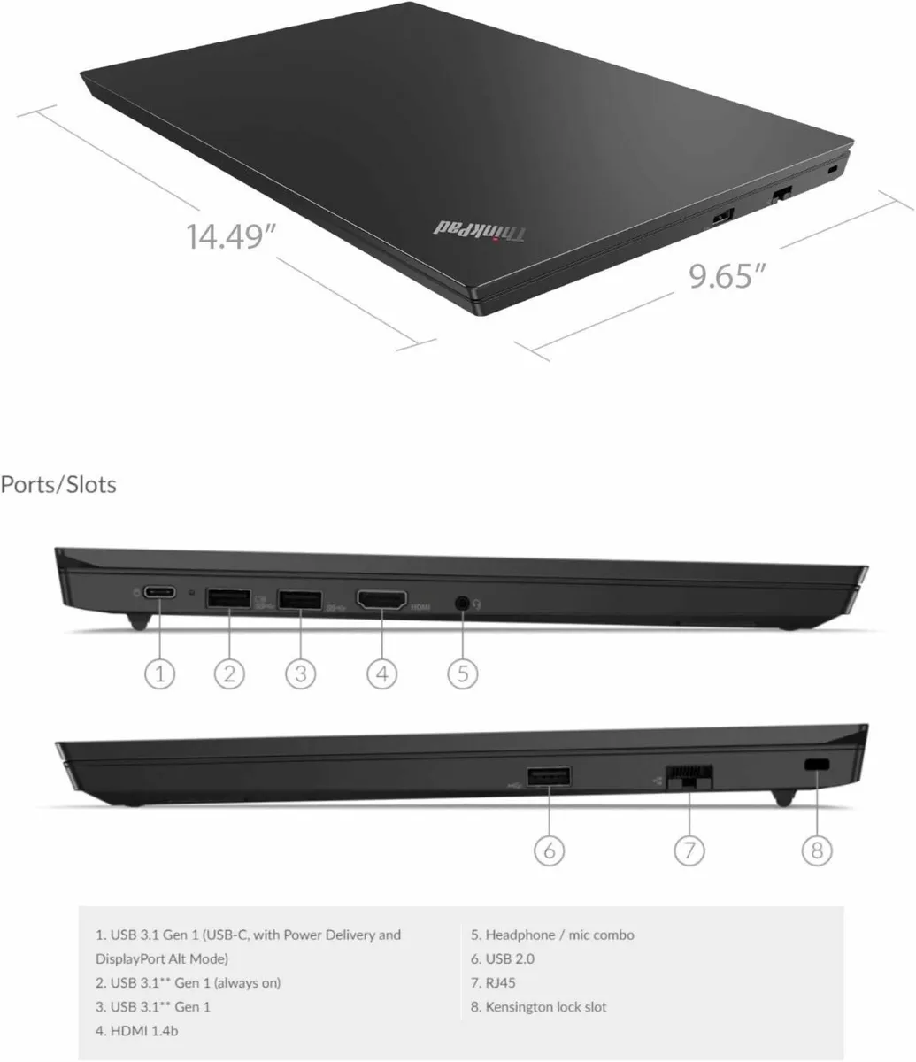 Lenovo Thinkpad E15 Laptop 15.6" i7 16GB 512GB SSD - Image 3