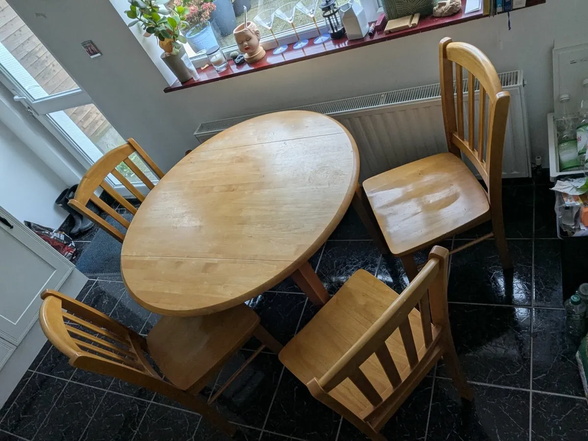 Round Dining Table & 4 Chairs - Image 2