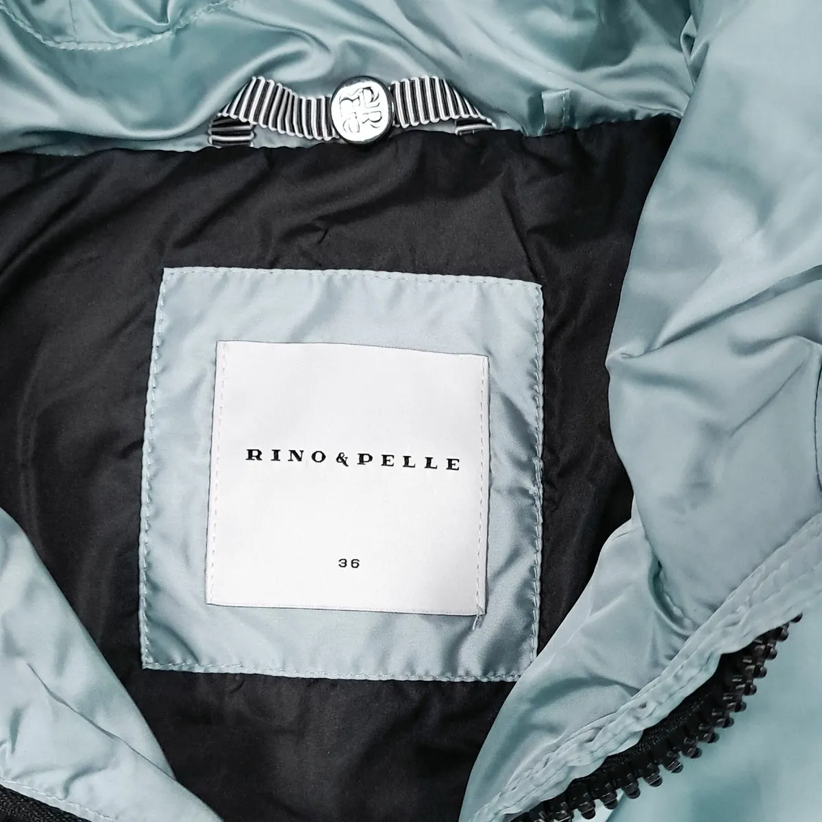 Rino & Pelle Light Blue Longline Puffer Jacket 8UK - Image 2