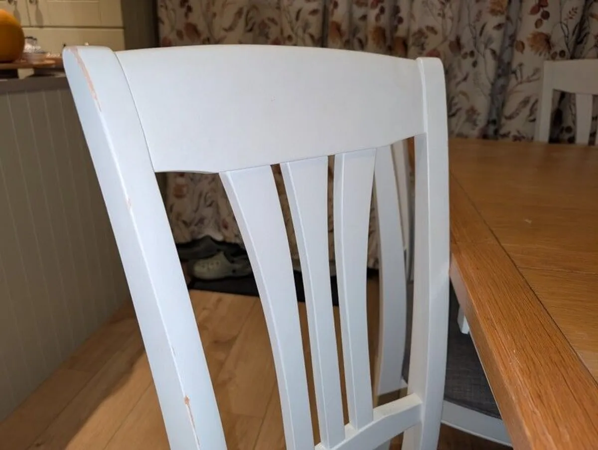 Solid Oak Extending Dining Table + 6 Chairs. Fixed Price - Image 4