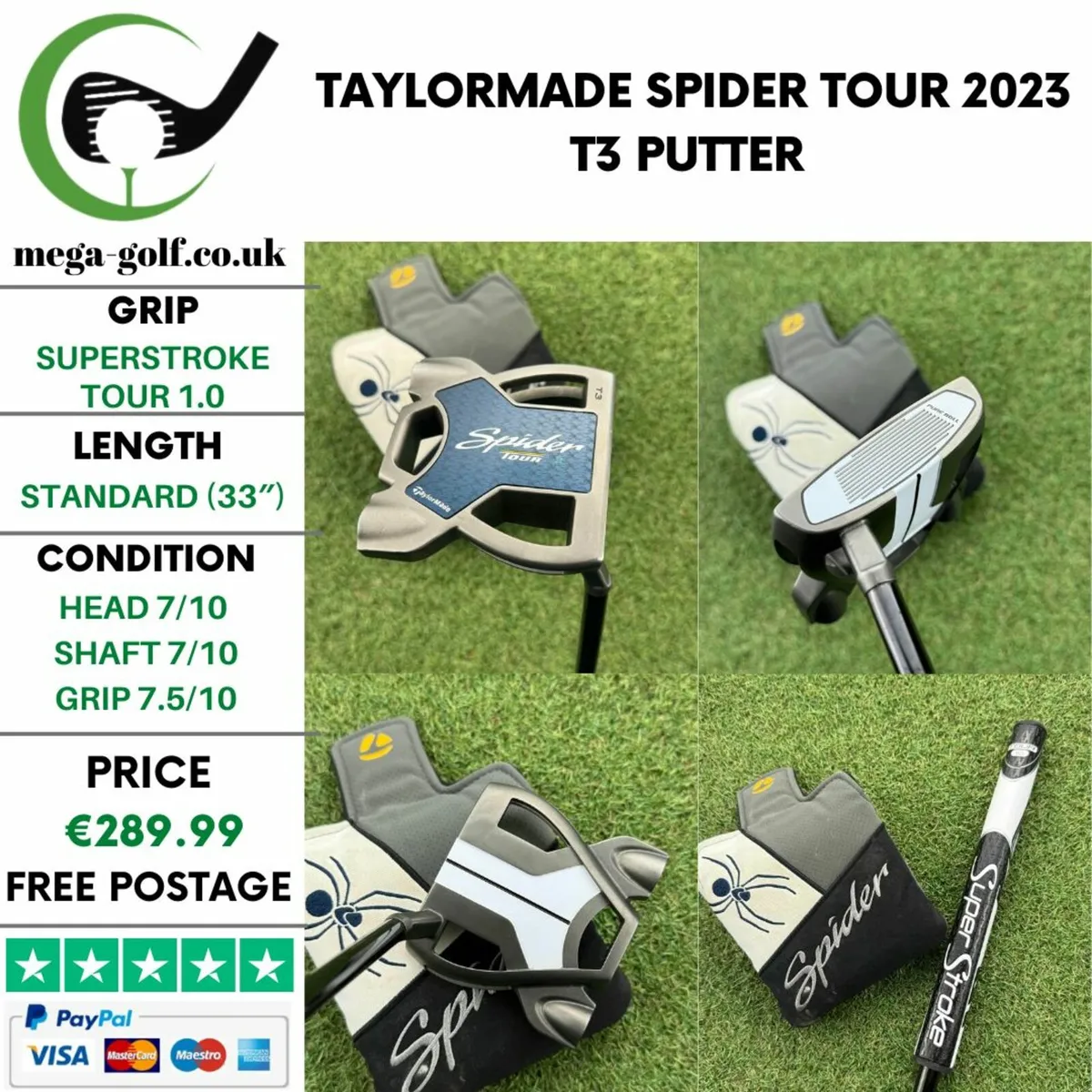 TaylorMade Spider Tour 2023 T3 Putter / 33″ - Image 1