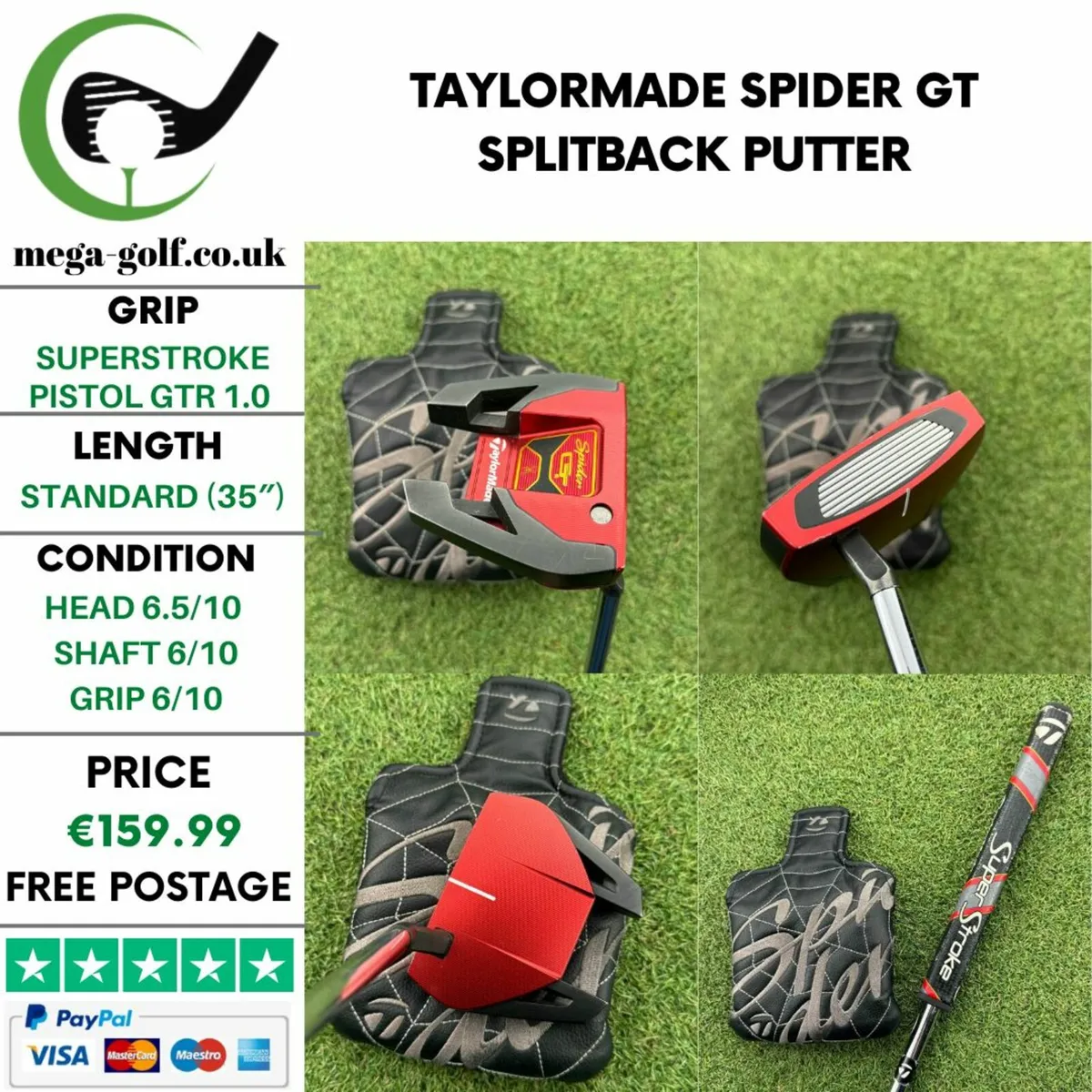 TaylorMade Spider GT Splitback Putter / 35″ - Image 1