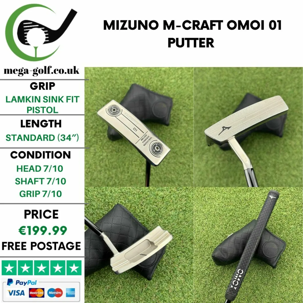 Mizuno M-Craft OMOI 01 Putter / 34″ - Image 1