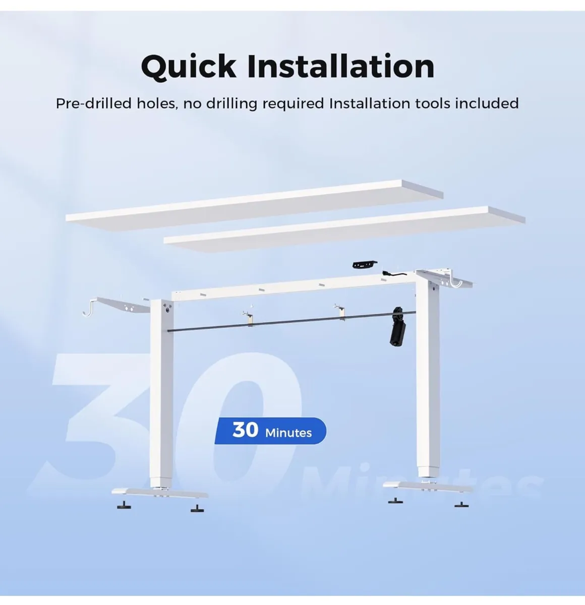 Electric Standing Desk, 120 x 60 cm Height Adjusta - Image 2