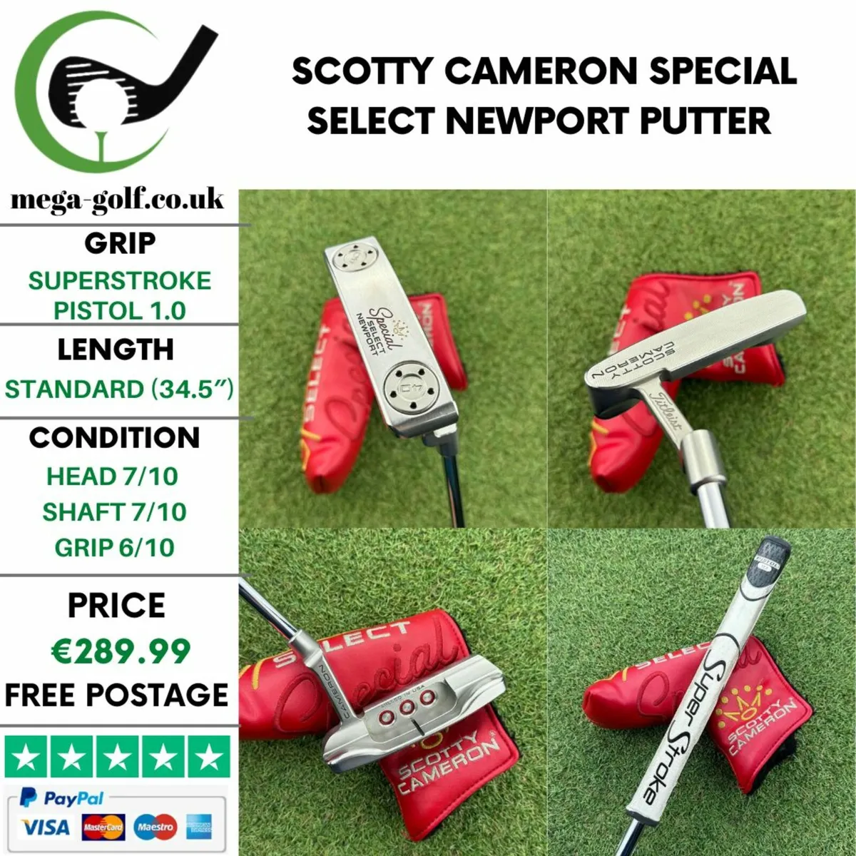 Scotty Cameron Special Select Newport Putter / 34. - Image 1