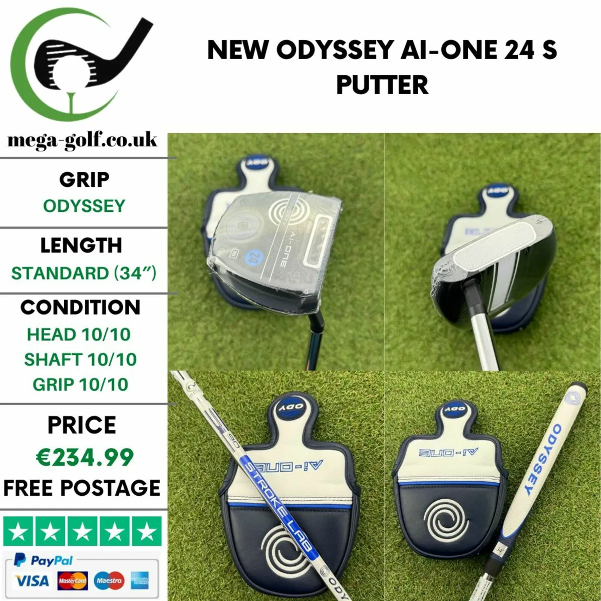 New Odyssey Ai-One 24 S Putter / 34″ - Image 1