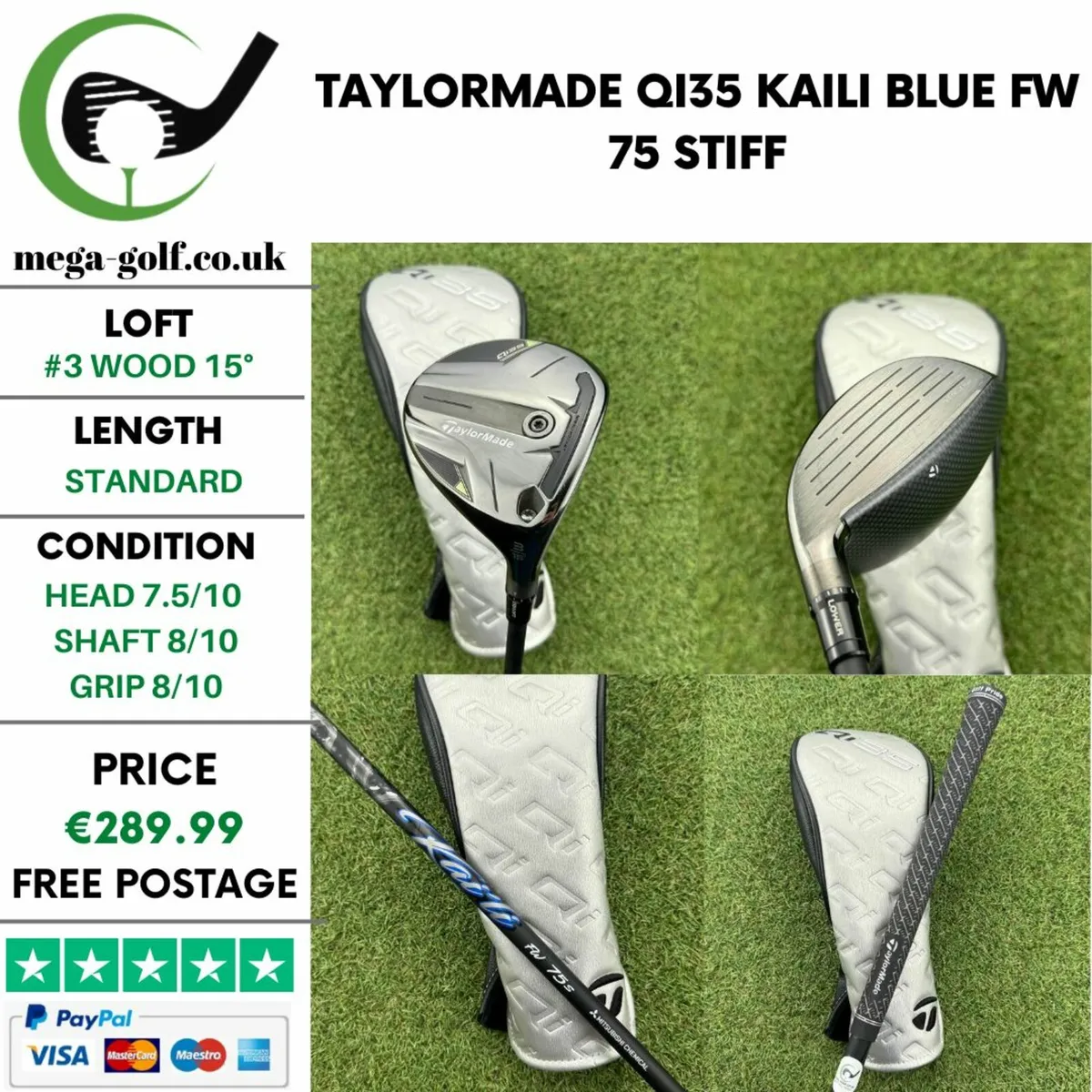 Taylormade Qi35 #3 Wood 15° / Stiff - Image 1