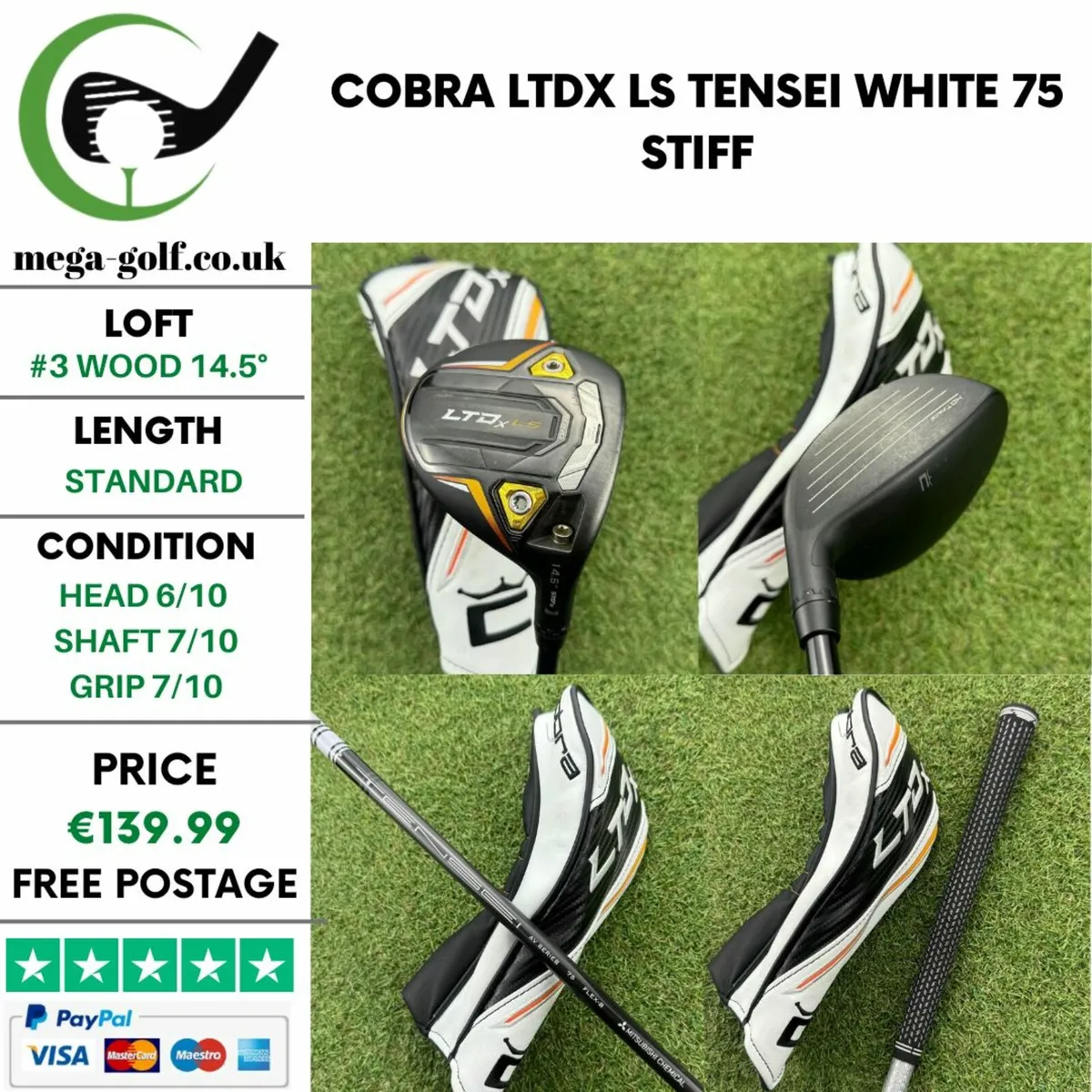 Cobra LTDx LS #3 Wood 14.5° /Tensei White 75 Stiff - Image 1