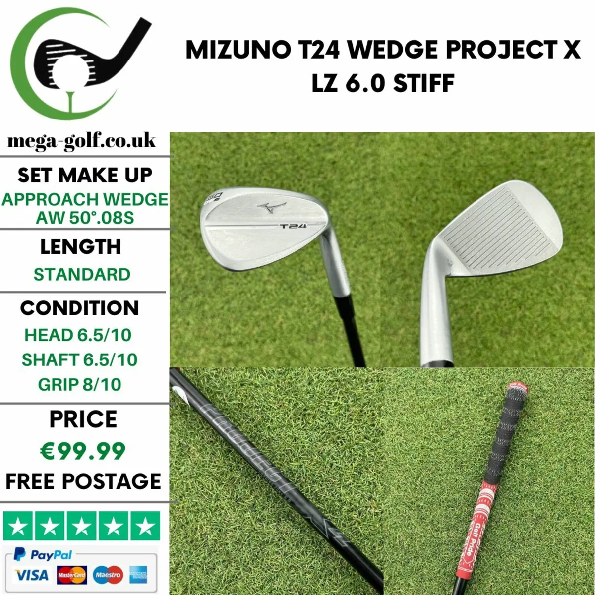 Mizuno T24 Wedge Aw 50°.08S / Stiff - Image 1