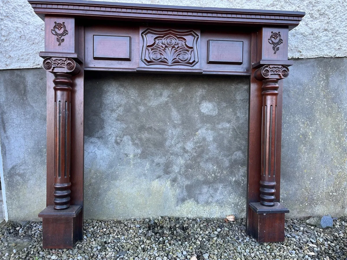 Fireplace mantel and over mirror - Image 2