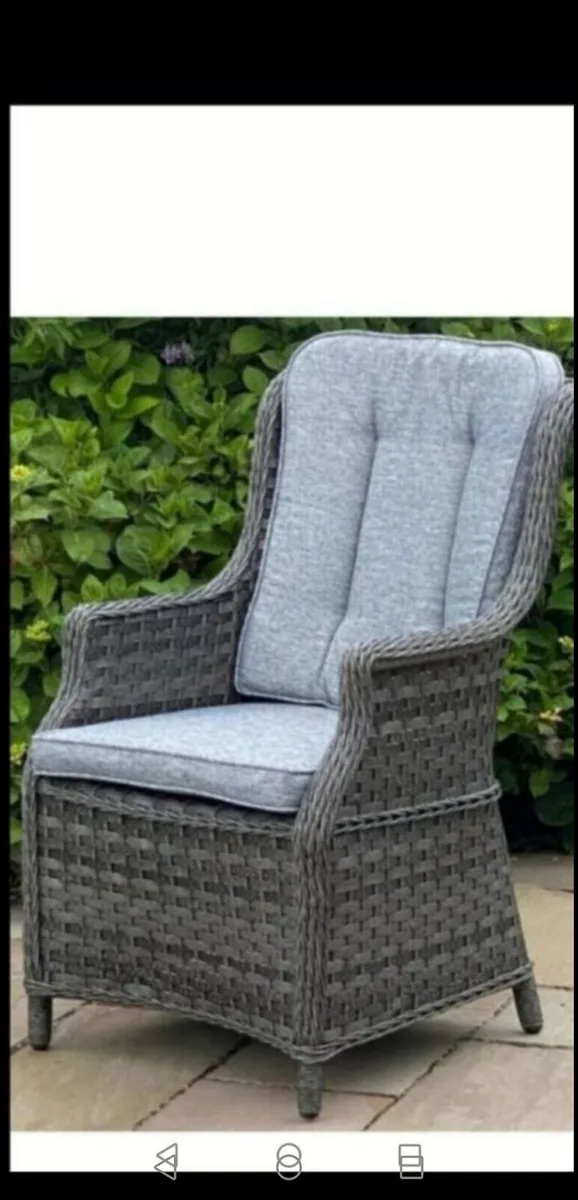 **CLEARANCE* Brand New Dark Grey Rattan Chairs x 3 - Image 2