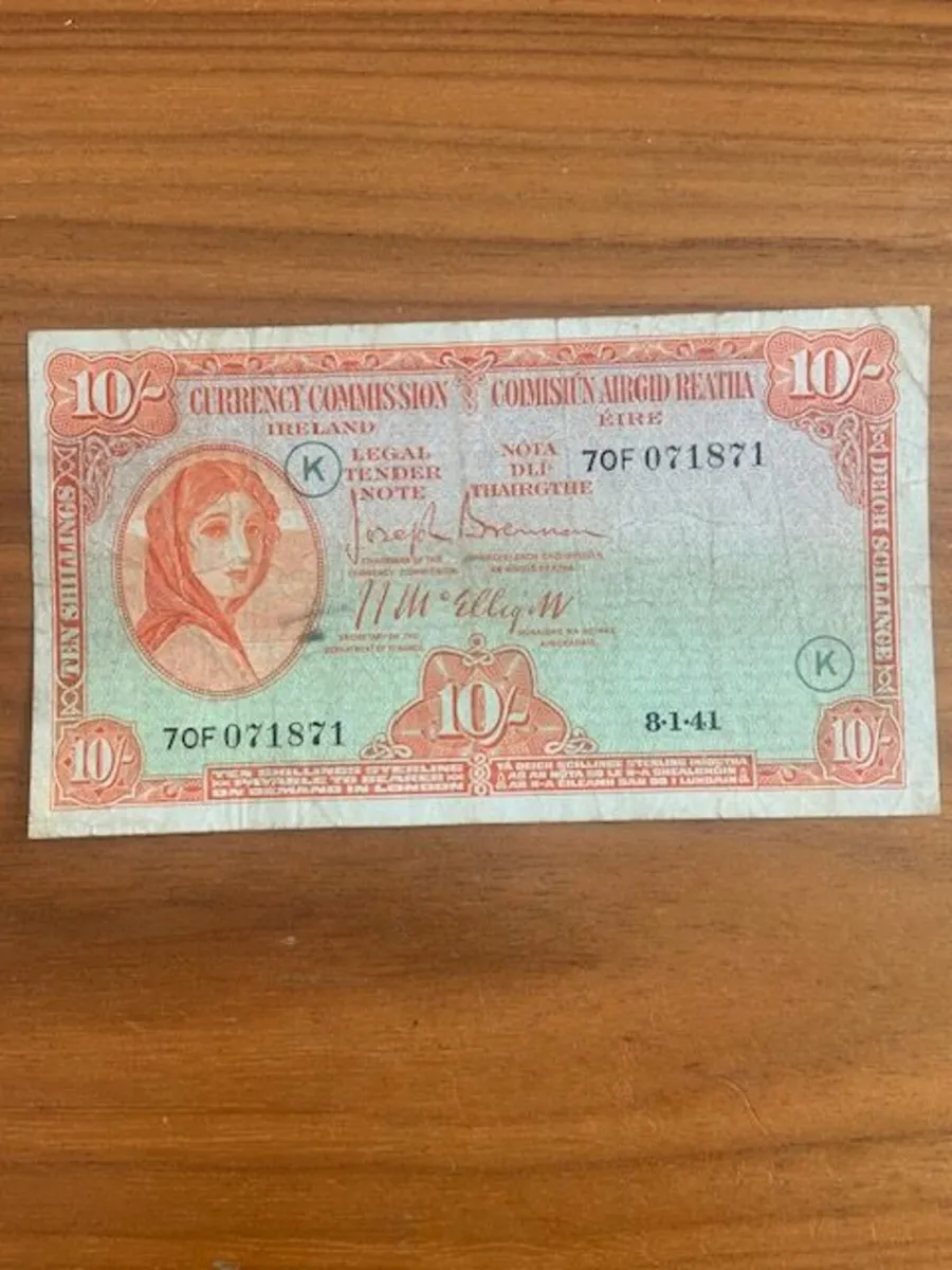 10 Shilling Lavery Note - 160 Euros - Image 1