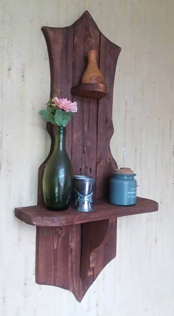 Rustic floating shelved display / storage - Image 1