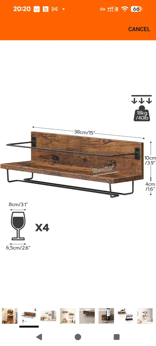 Wall mounted wine rack - Image 2