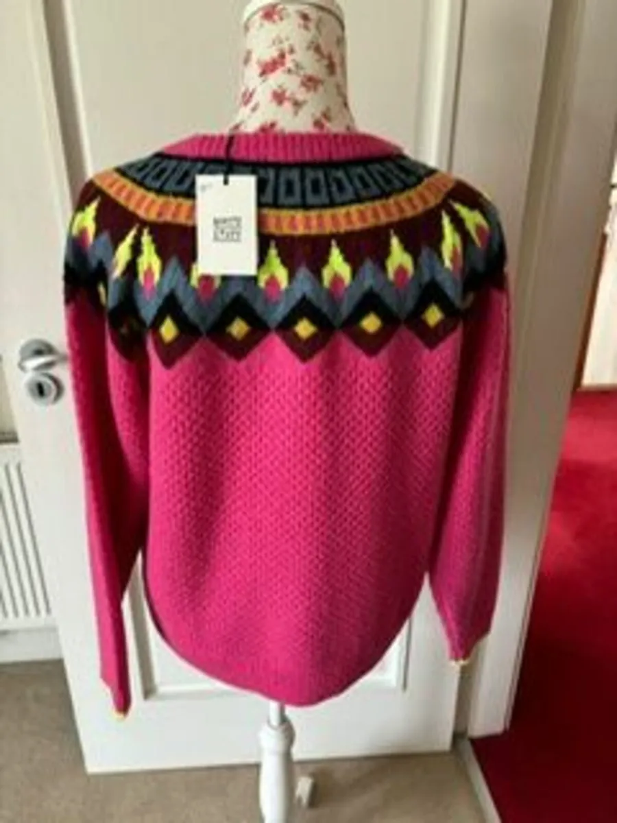 Ladies White Stuff Fair Isle Xmas Jumper - medium - Image 2