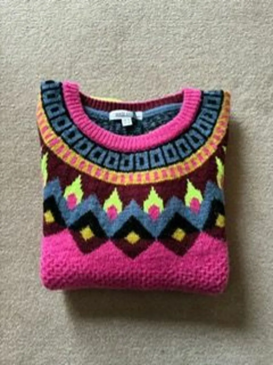 Ladies White Stuff Fair Isle Xmas Jumper - medium - Image 3