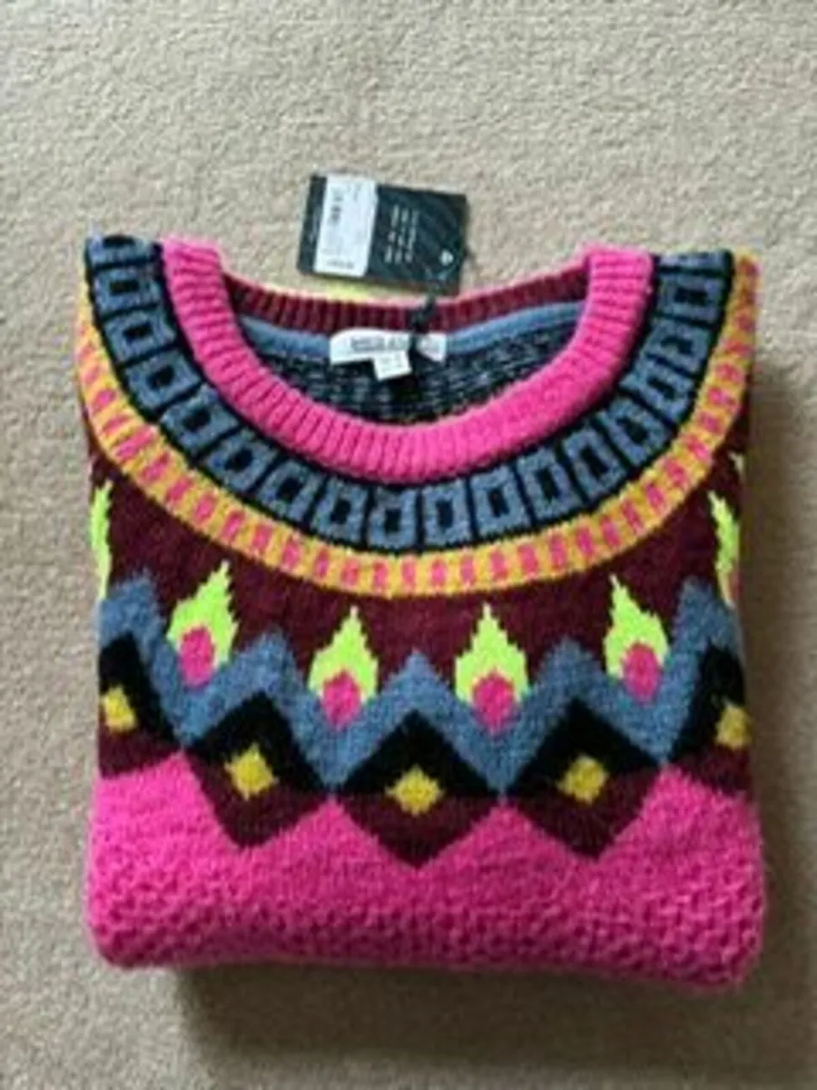 Ladies White Stuff Fair Isle Xmas Jumper - medium - Image 4