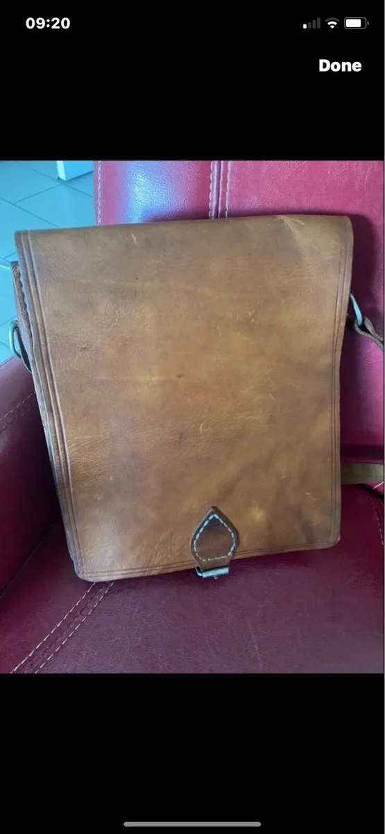 Vintage Leather Satchel - Image 1