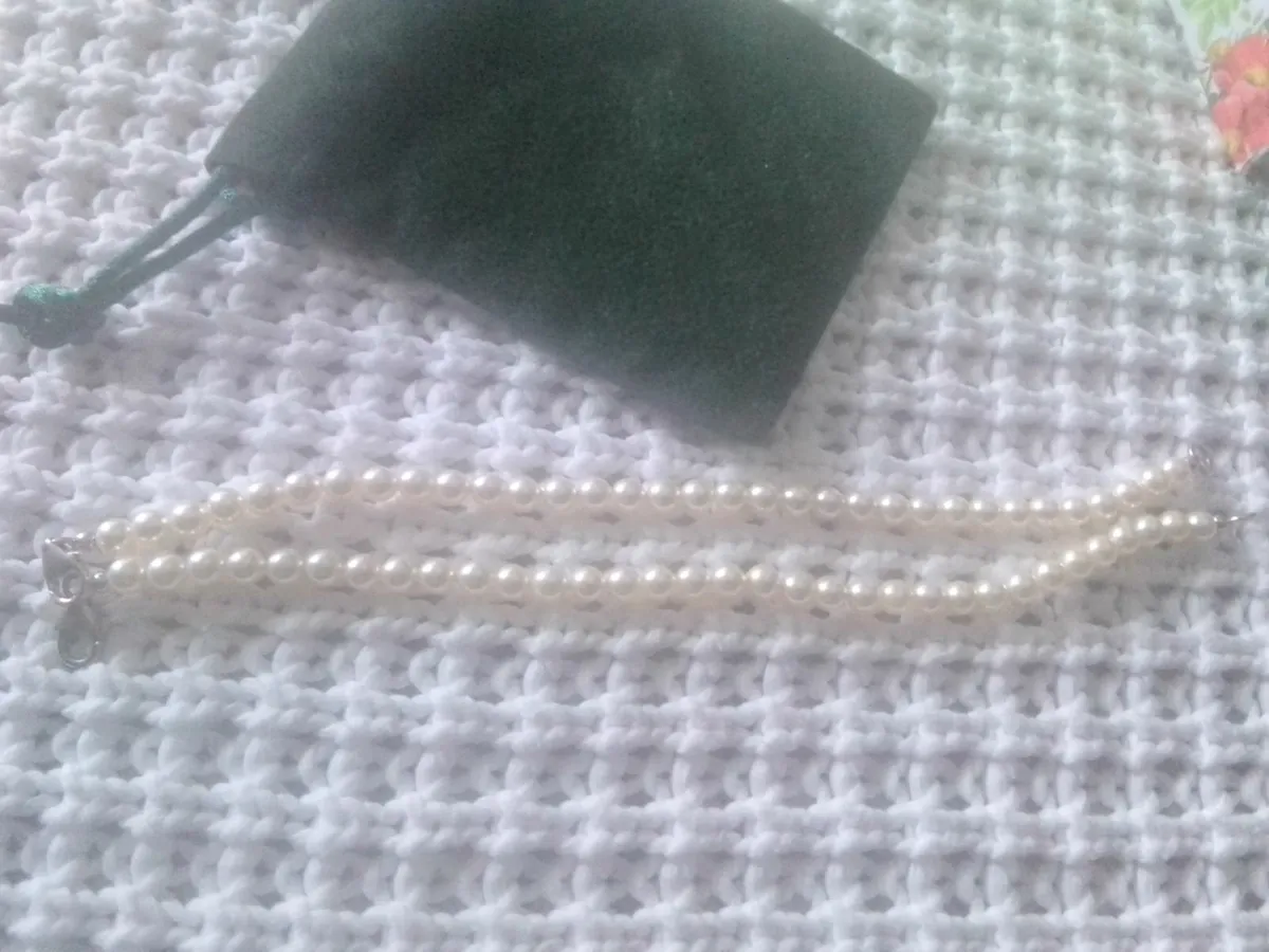 Pearl &Sterling silver stacking bracelets new 7.5 - Image 3