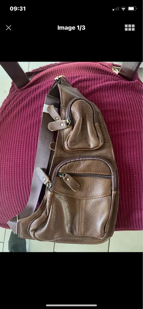 Leather Saddle/ Shoulder Bag - Image 1