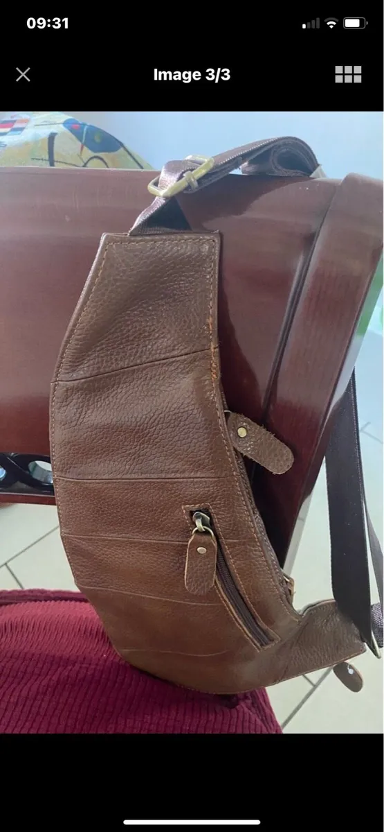 Leather Saddle/ Shoulder Bag - Image 3