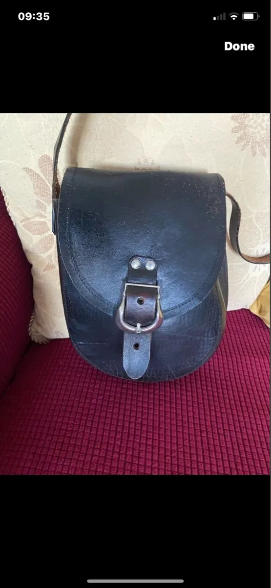 Vintage Leather Shoulder Bag - Image 1