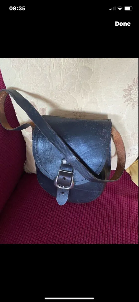 Vintage Leather Shoulder Bag - Image 3