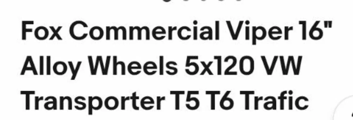 VW T6 16"Alloys - Image 2