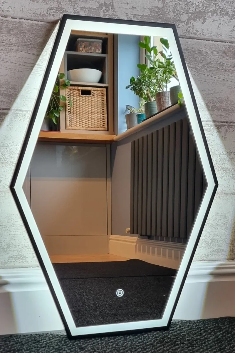 LED Bathroom Mirror Demister Antifog Black Frame - Image 2