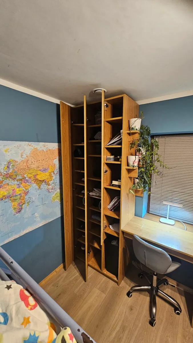 Modular Wardrobe Set + Double Desk, 11 Units Total - Image 2