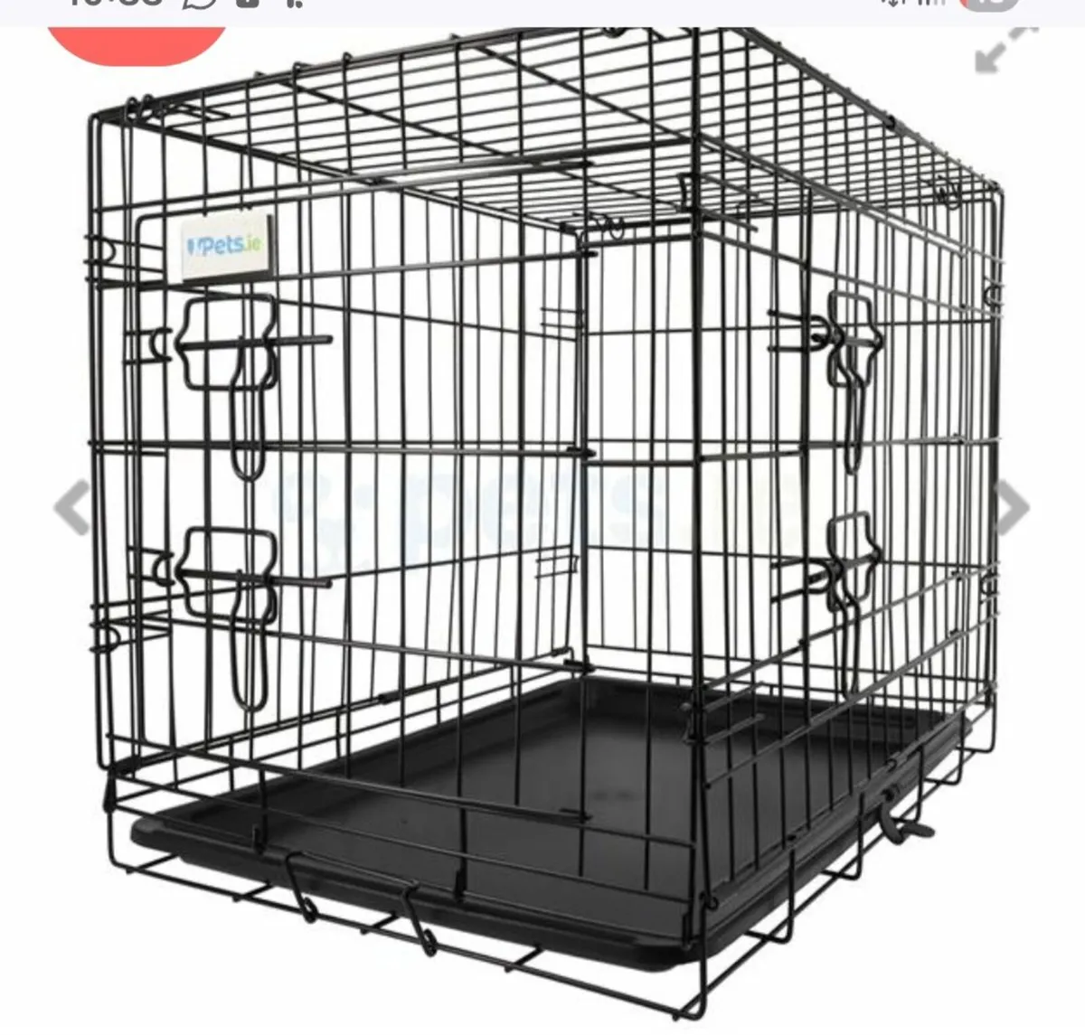 Medium pet crate, crate cover and bedding - Image 2