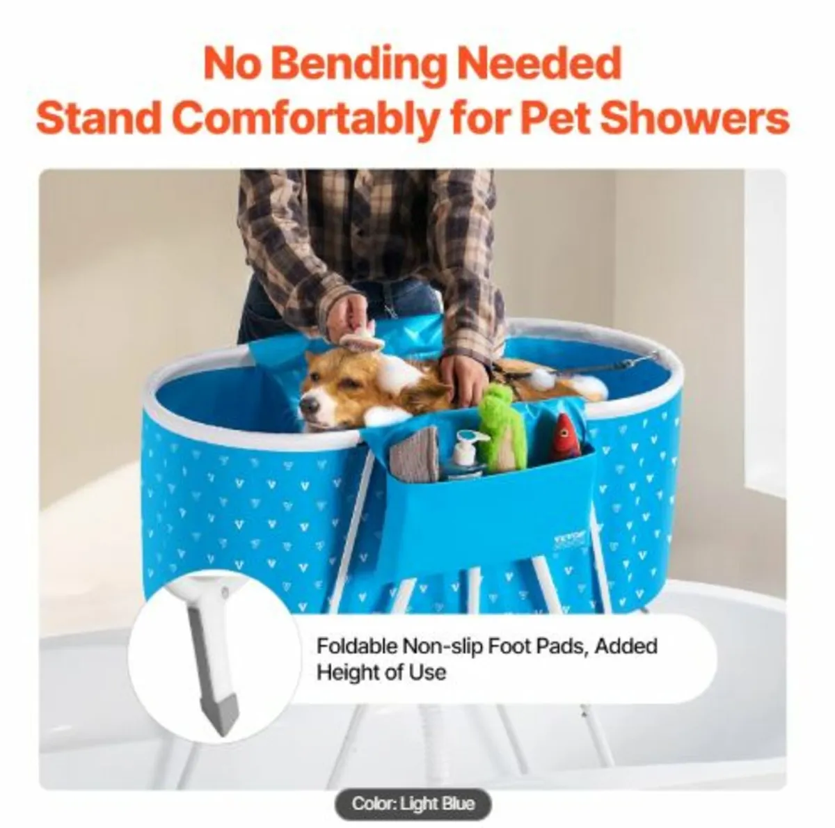 Portable Dog Bathtub, Elevated & Foldable Space - Image 3