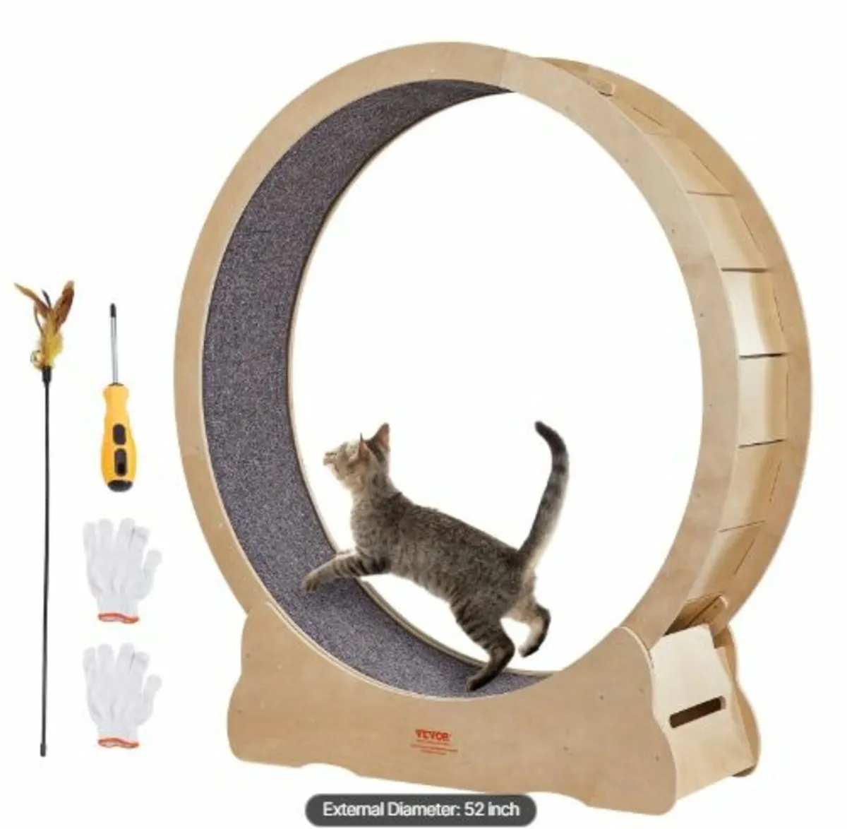Cat Exercise Wheel, Large Cat Treadmill Wheel - Image 1
